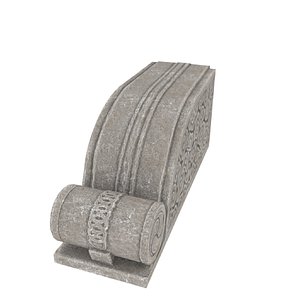 3D Game Ready Stone Stair Side model