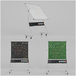 Compact Double-Sided Square Trio - Customizable Writing Board Set