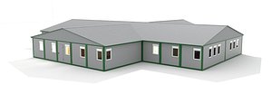 3D kindergarten modular building model