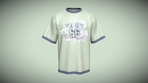 T-Shirt DIVINE 66 In Low Poly 3D model