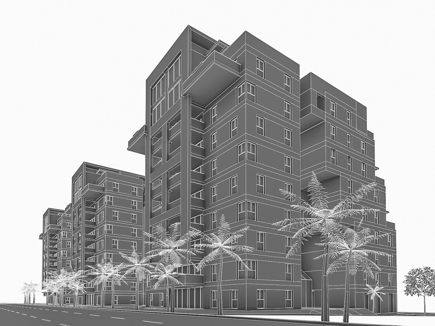 Condominium 02 3D Model - TurboSquid 1751146