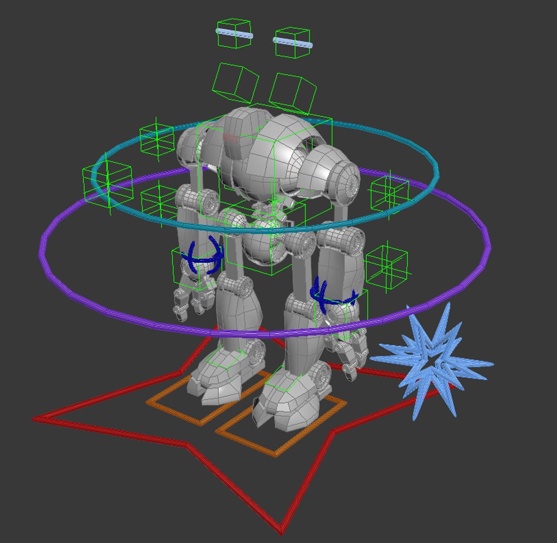 Free Robot Rigged 3d Model