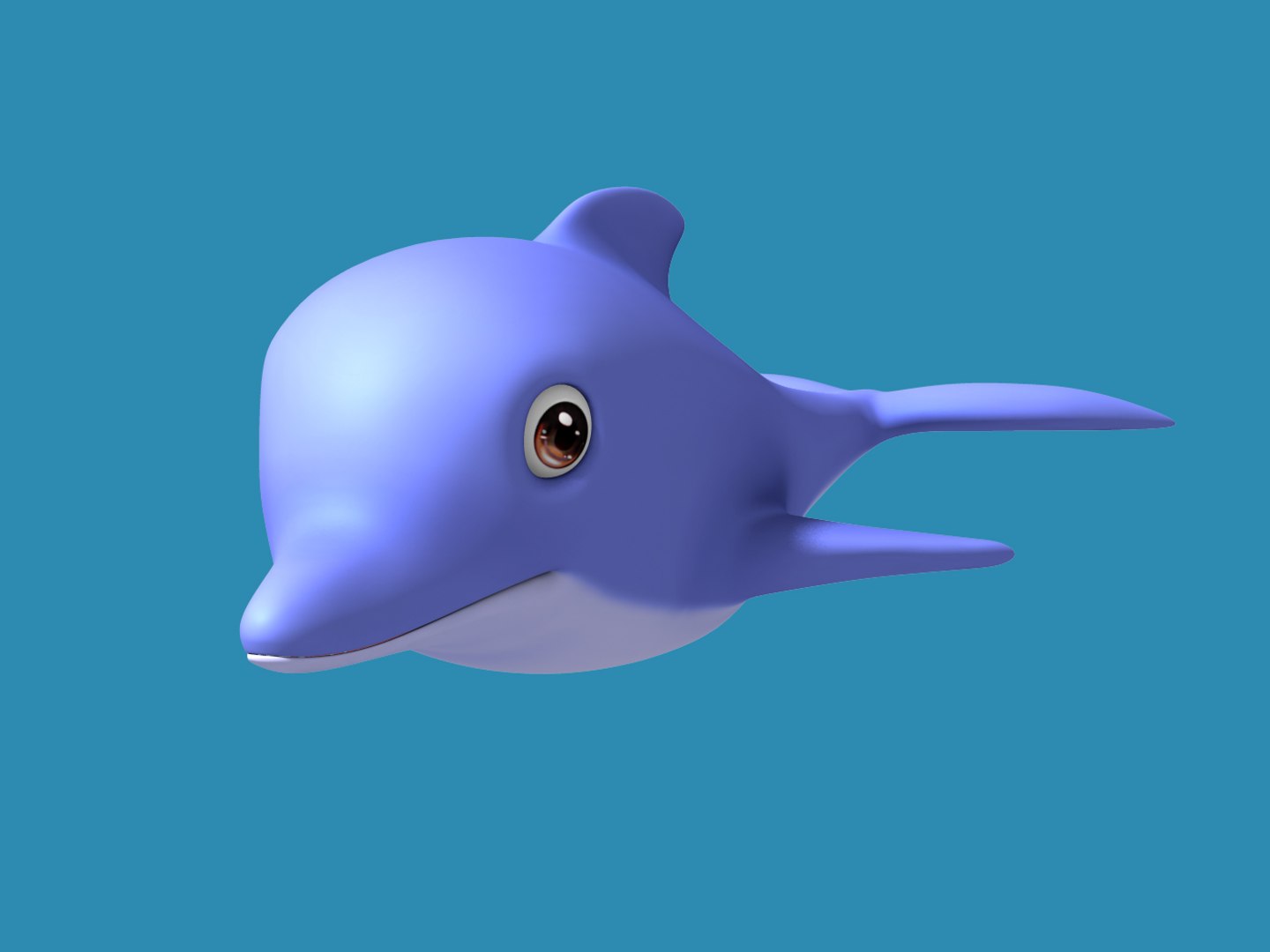 Cartoon dolphin toon 3D - TurboSquid 1151853