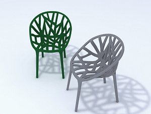 3d model vegetation chair