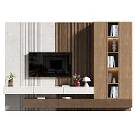 Tv wall set 01 V-ray 6 max 2016