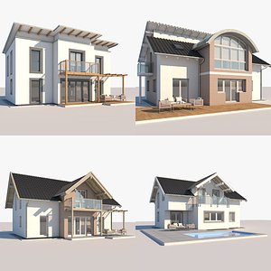 3D contemporary houses