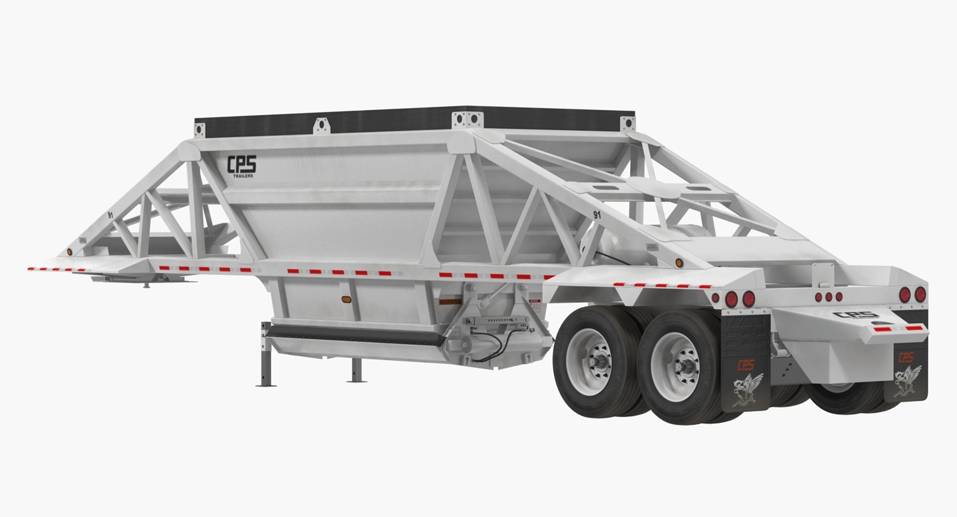 Manac Bottom Dump Trailer 3D Model 3D model preview