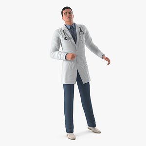 male doctor stethoscope 3D