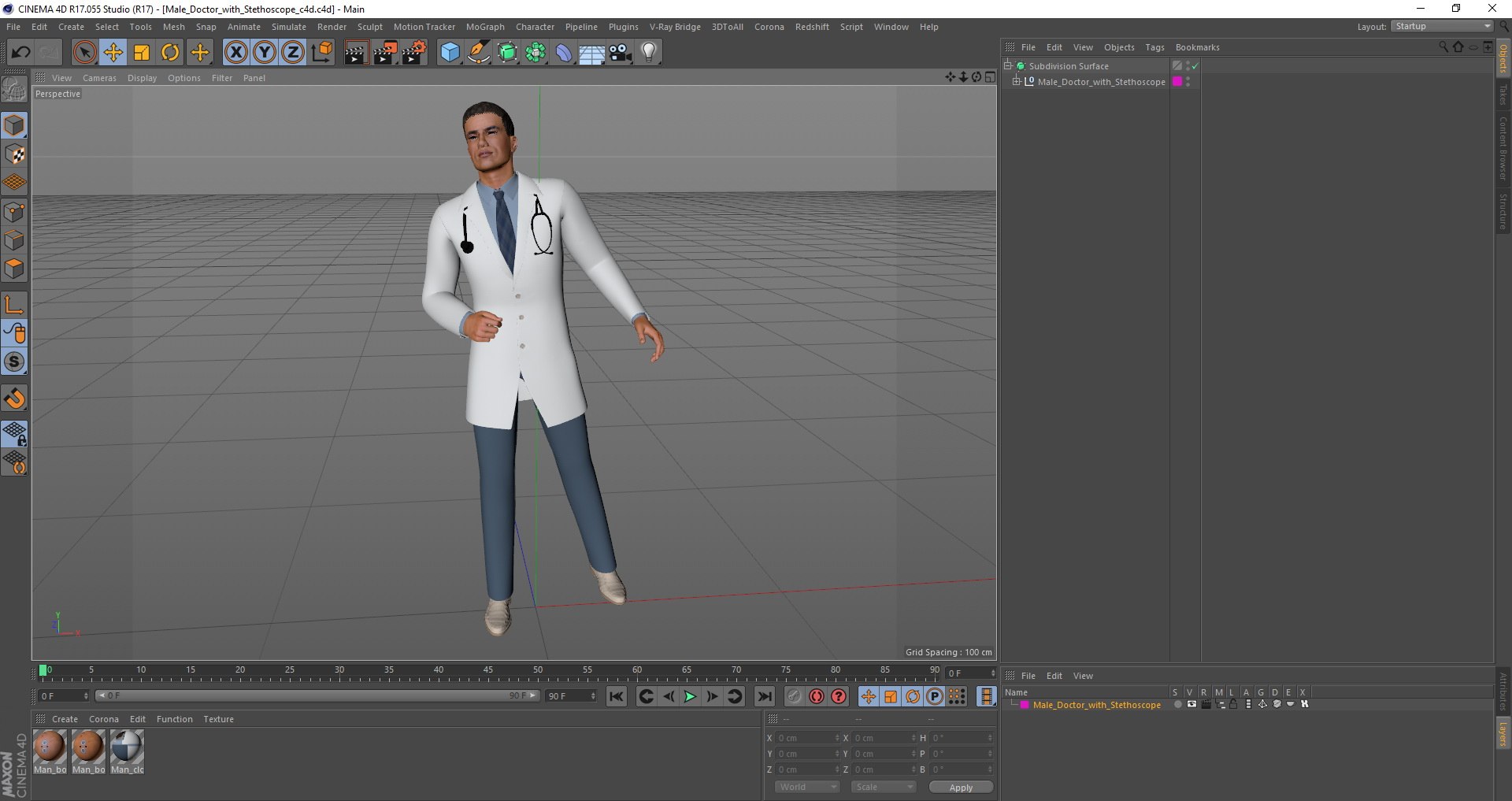 Male Doctor Stethoscope 3D - TurboSquid 1518249