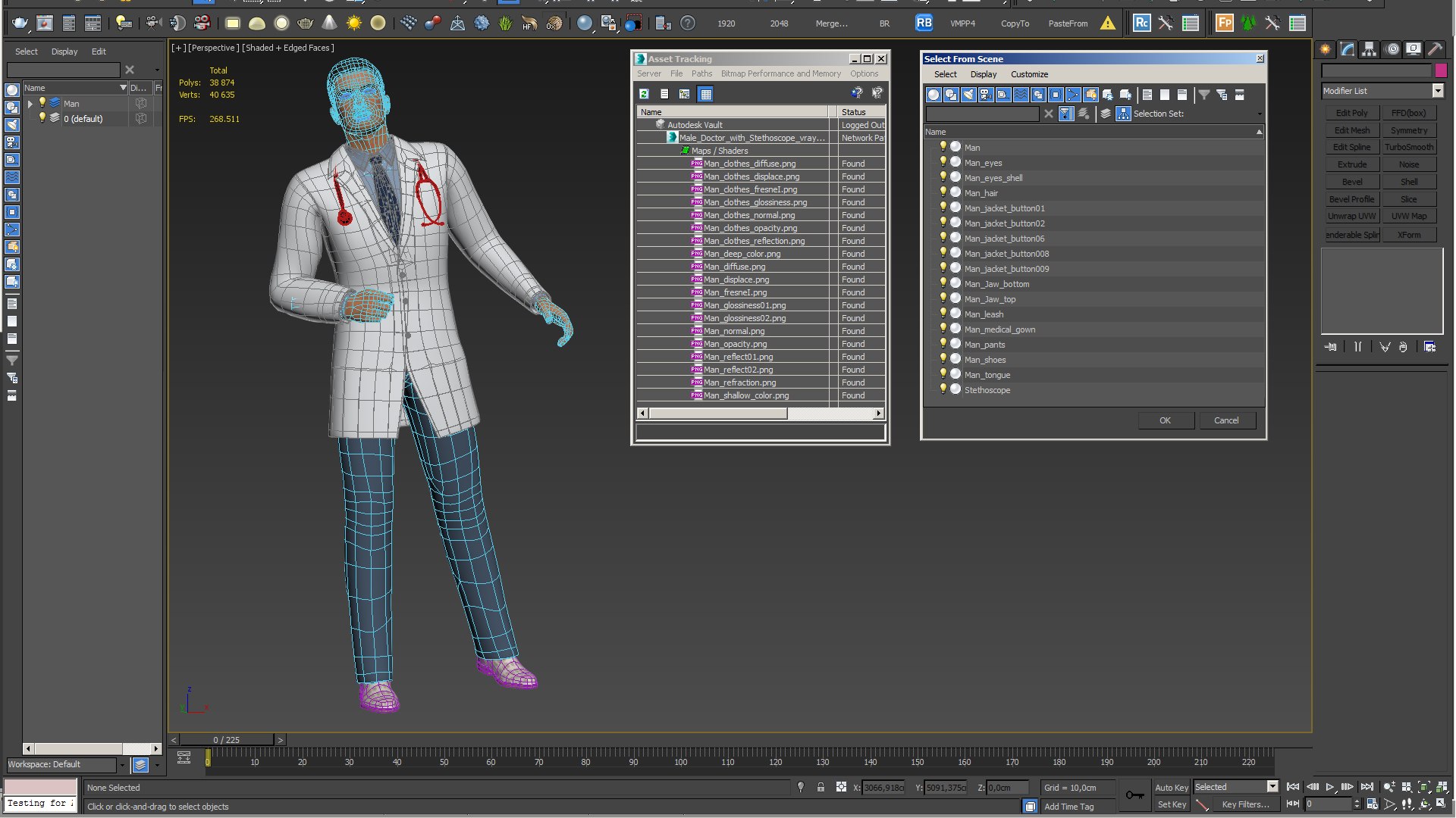 Male Doctor Stethoscope 3D - TurboSquid 1518249