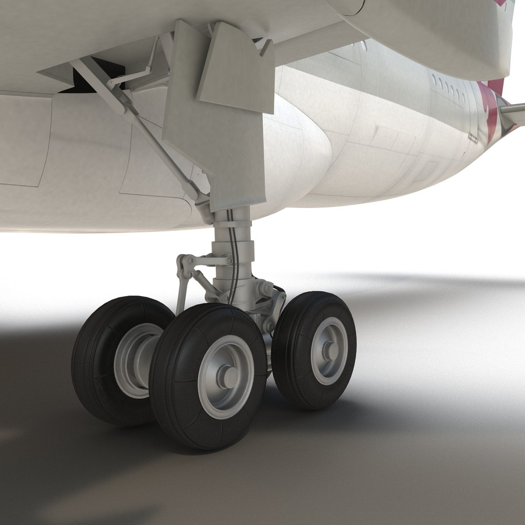 airbus a330 p2f qatar 3d max