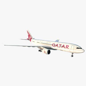 Airbus A330-P2F Qatar 3D Model