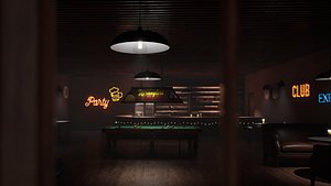Classic Bar Interior 3D