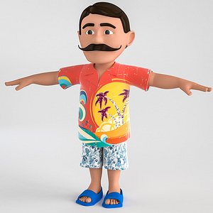 3D toon man