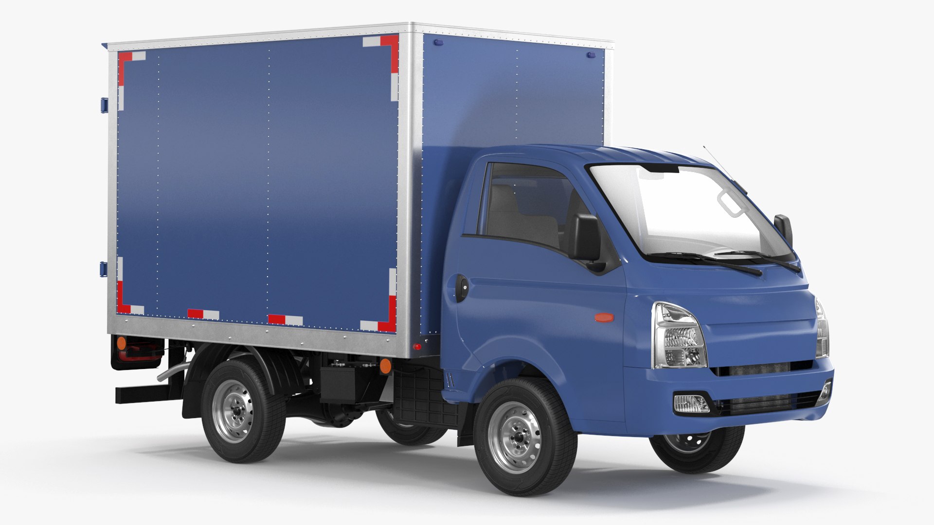 Japanese Mini Truck Refrigerator Blue 3D model preview