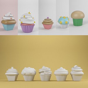 cupcake cake 3d model