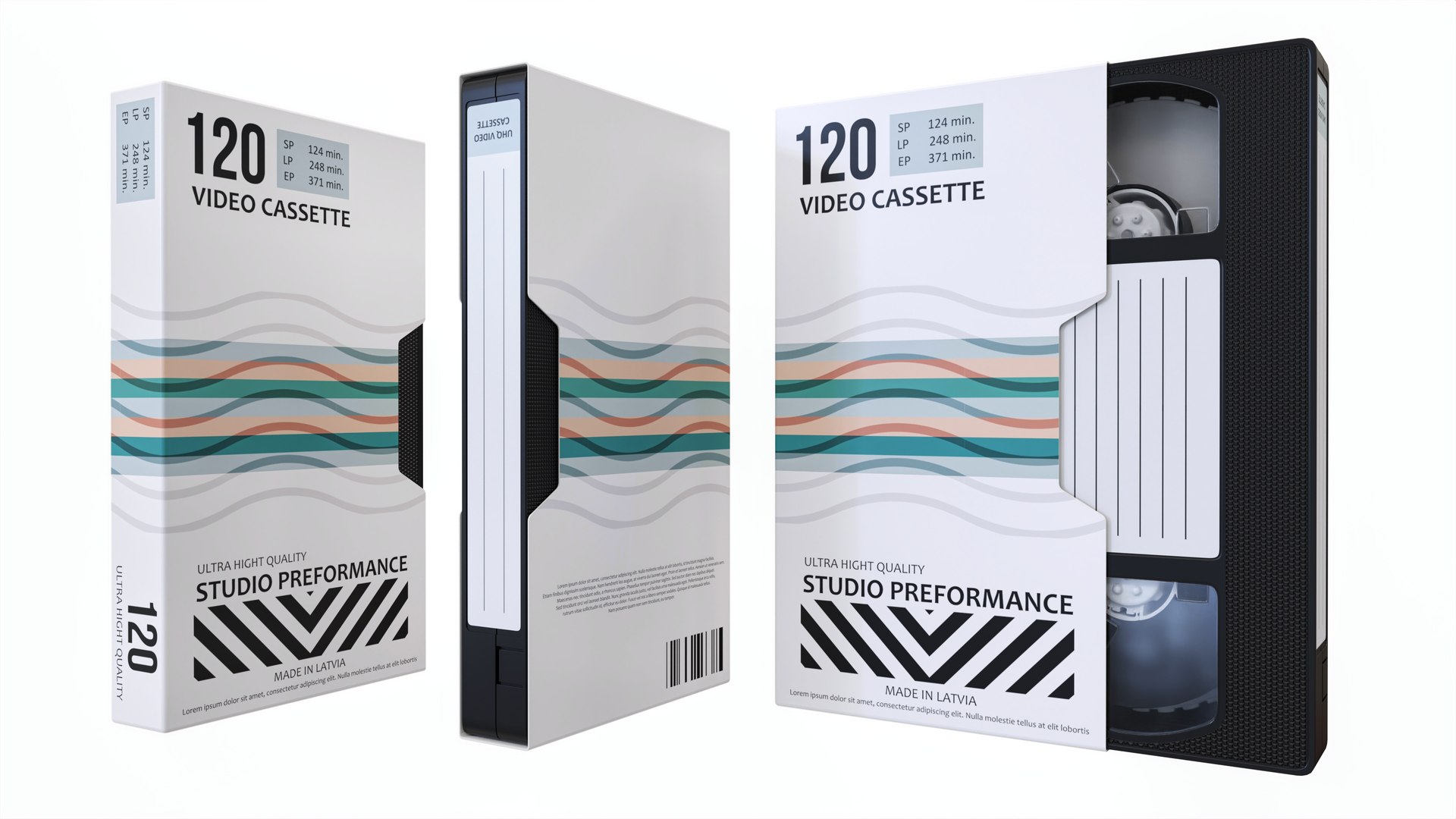 3D Video VHS Cassette With Cover - TurboSquid 2225570