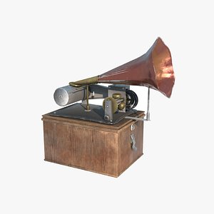 3D model Old-fashioned gramophone