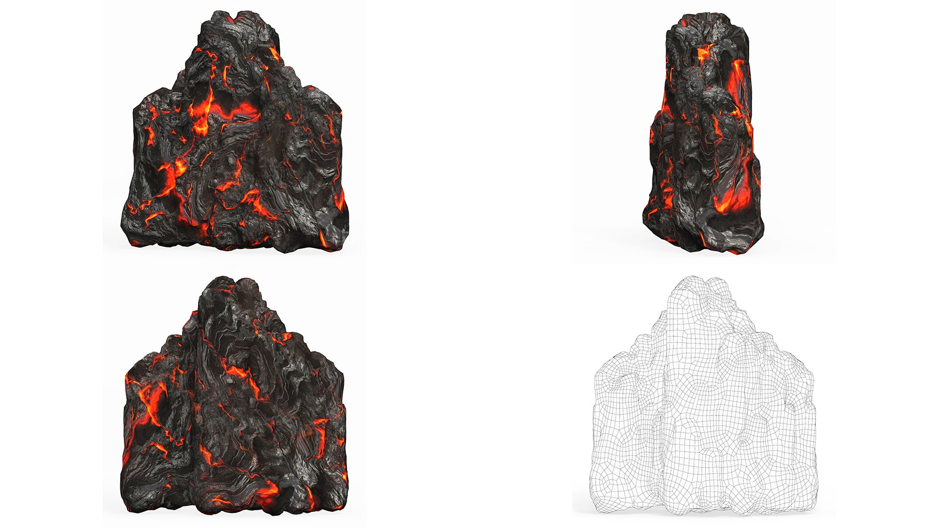Volcanic Lava Rock Collection model - TurboSquid 2072223