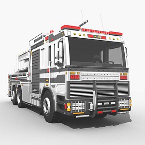 3D Fire Truck Turbojet Water Unit model