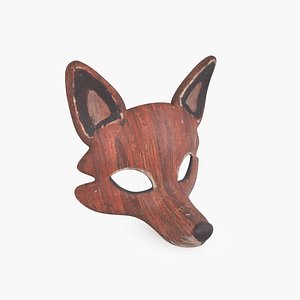 3D Fox Mask Wood model