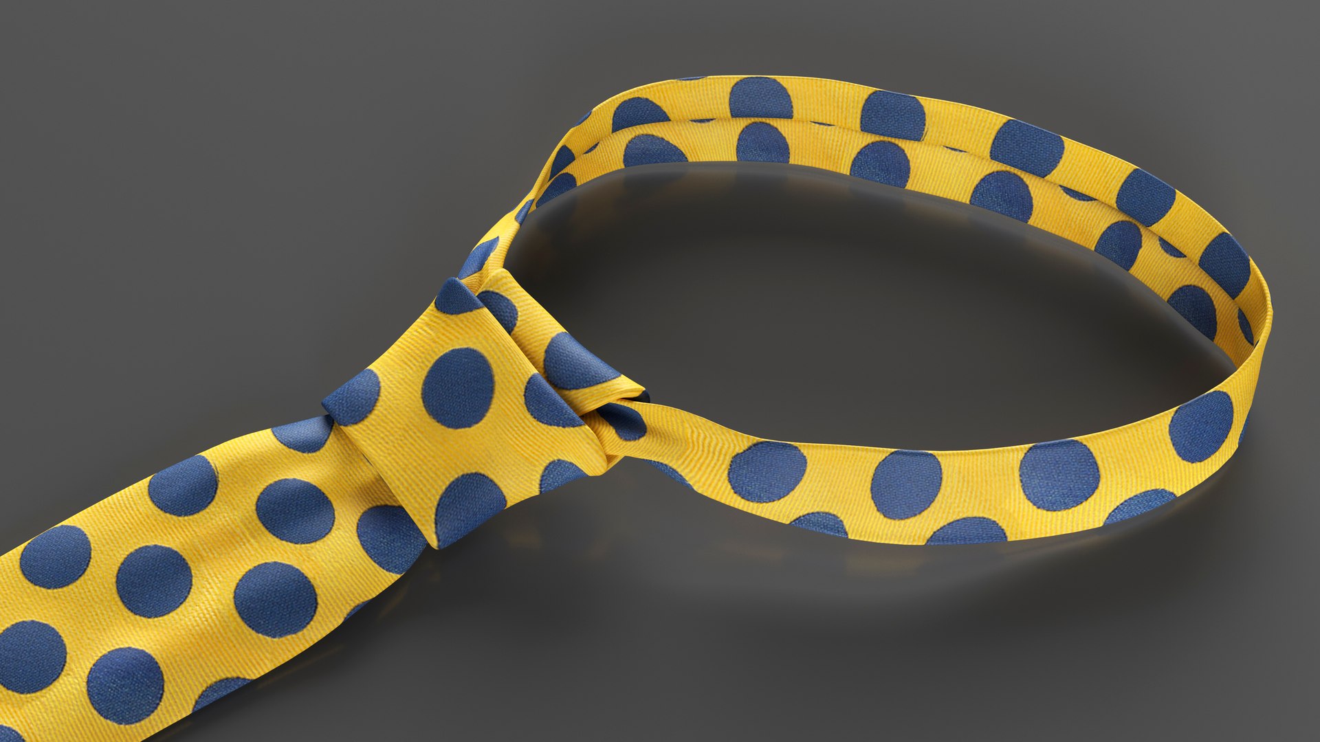 3D Model Classic Polka Dot Pattern Necktie - TurboSquid 2203550
