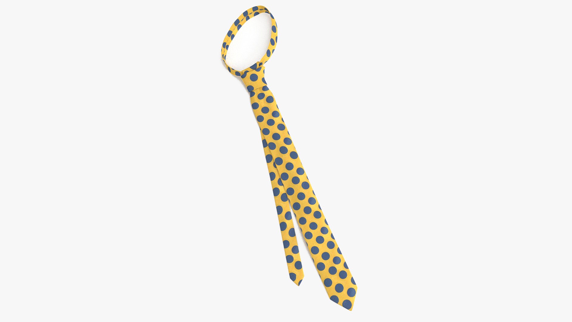 Classic Polka Dot Pattern Necktie 3D model preview