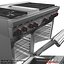 appliances oven grill refrigerator 3d model