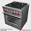 appliances oven grill refrigerator 3d model