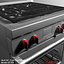 appliances oven grill refrigerator 3d model