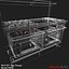 appliances oven grill refrigerator 3d model