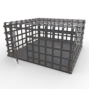 3D metal cage - pbr model