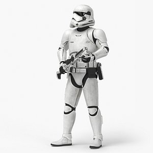 3D Star Wars First Order Stormtrooper Dirty Rigged for Maya