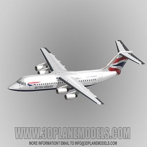 british aerospace 146-300 regional jet 3d max