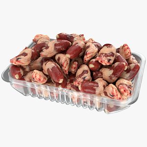3D Chicken Hearts In A Clear Plastic Tray