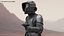 3D Star Wars Tactical Trooper Firing Pose with Blaster Black model