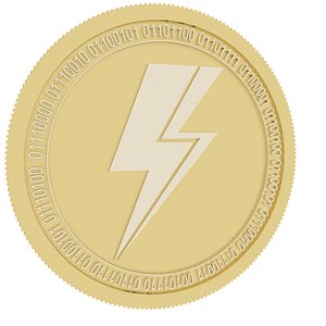 3D vethor token gold coin
