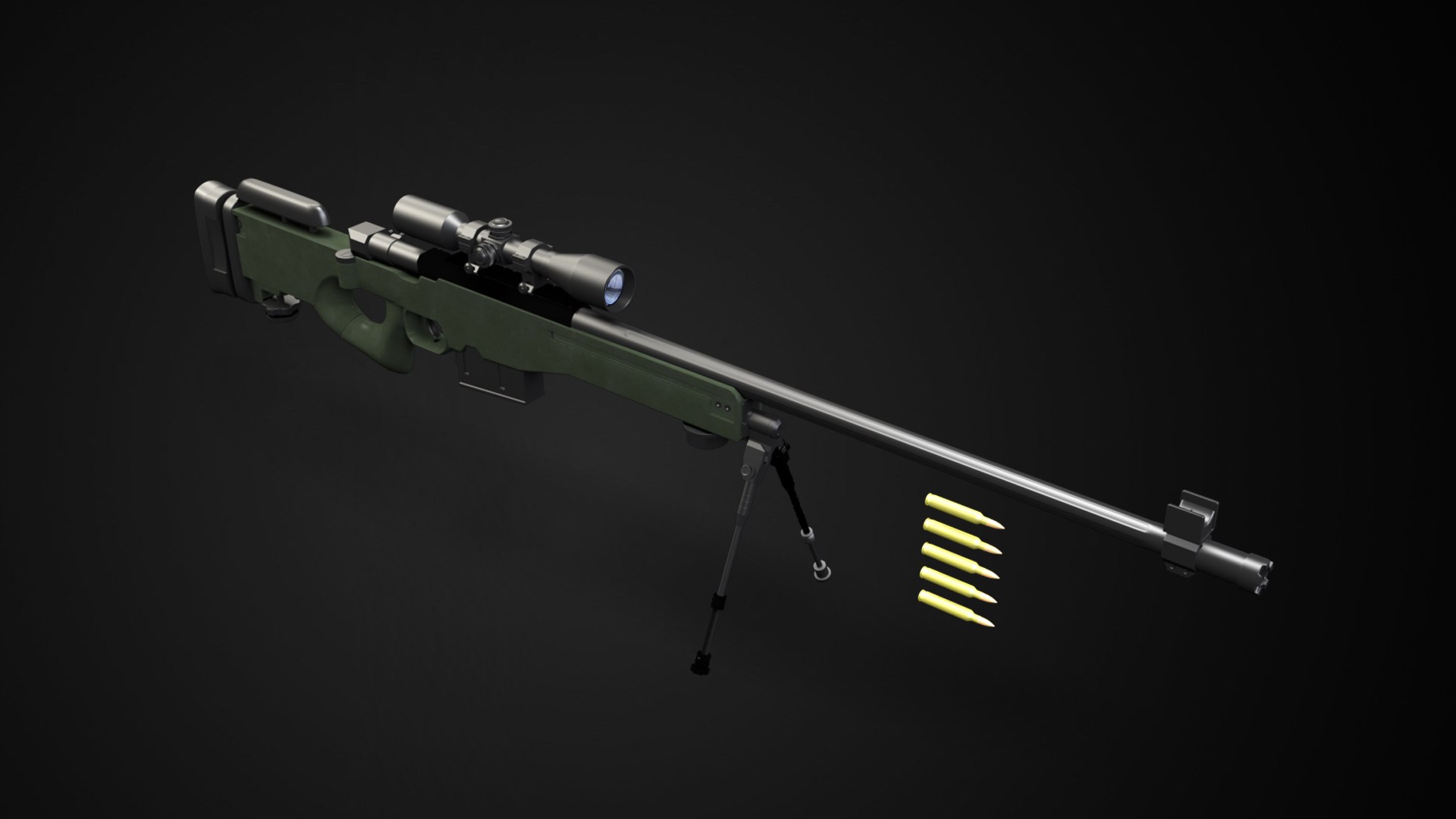 3D Awm Sniper - TurboSquid 1352455