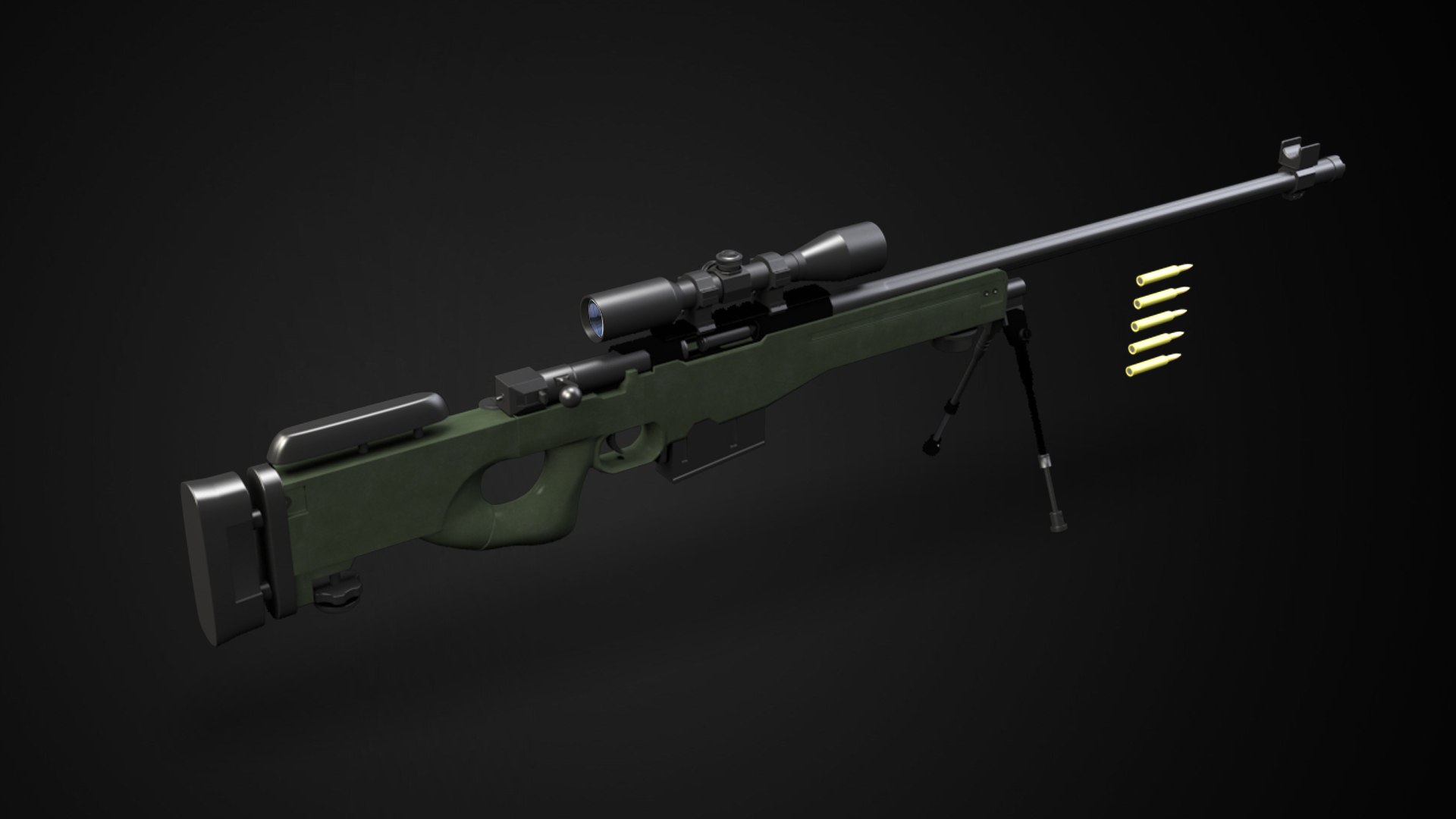 3D Awm Sniper - TurboSquid 1352455