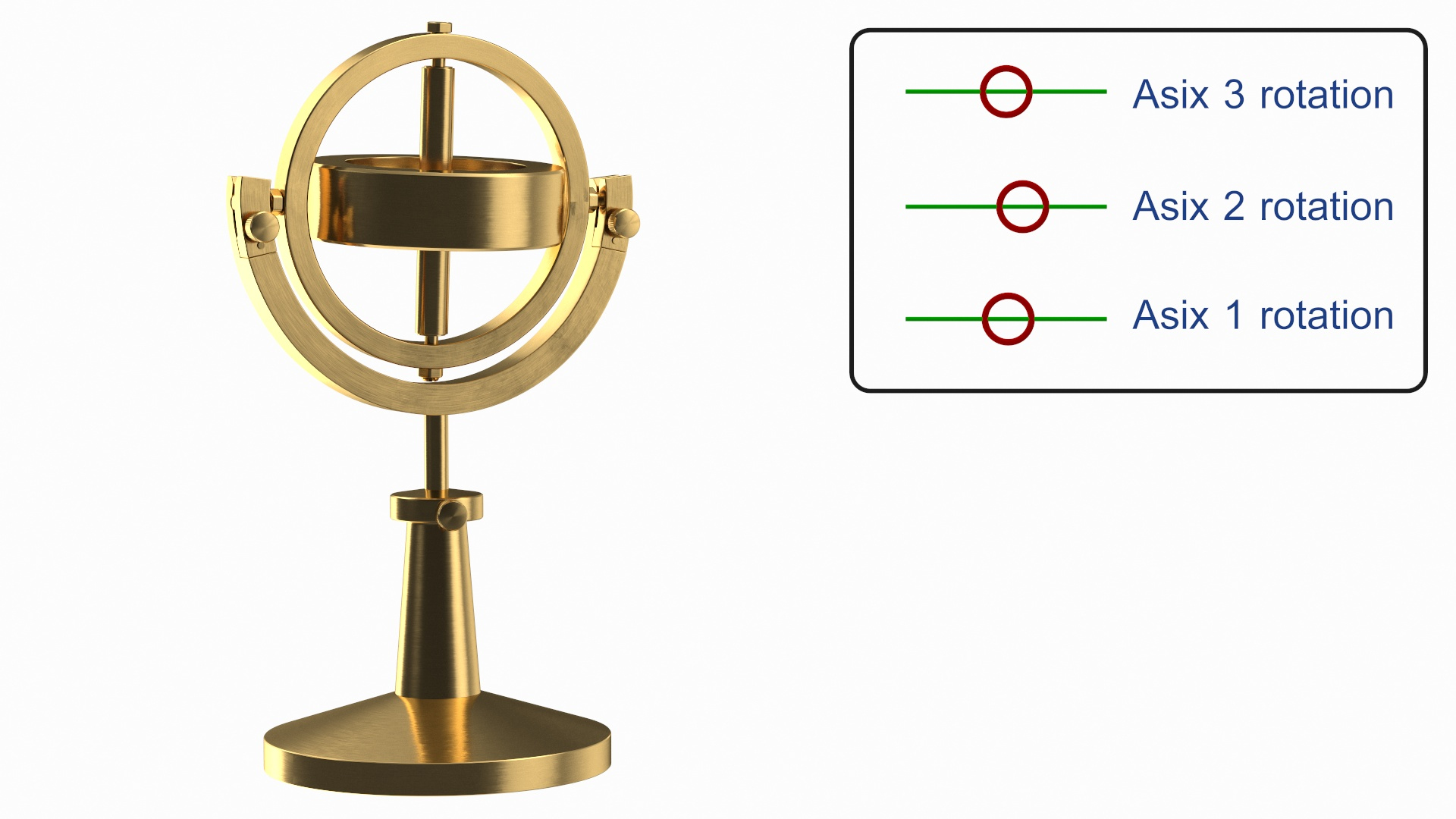 Vintage Brass Lecture Gyroscope Rigged 3D model - TurboSquid 1755690