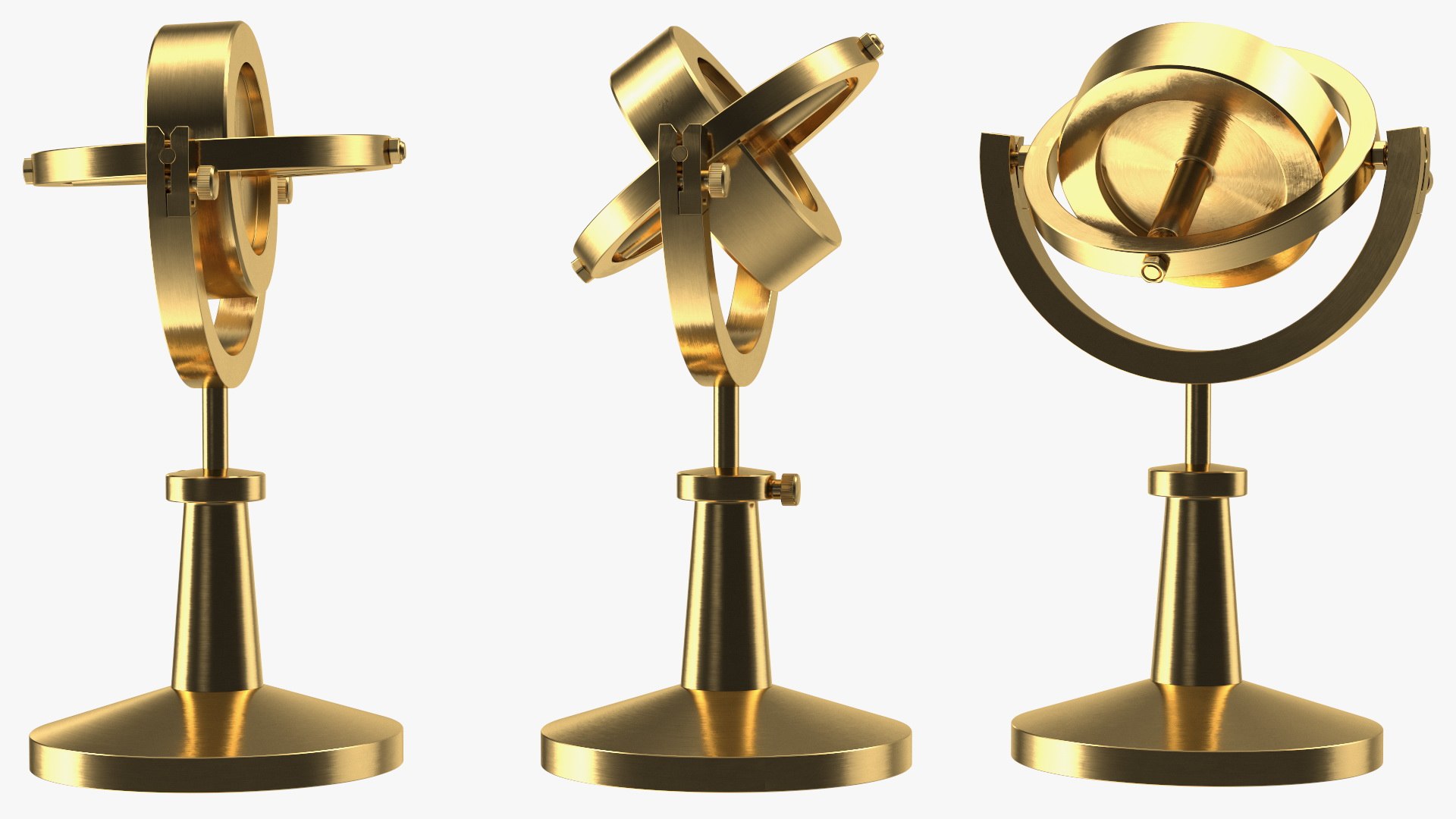 Vintage Brass Lecture Gyroscope Rigged 3D model - TurboSquid 1755690