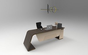 3D Modern Luxury Executive Office Table model