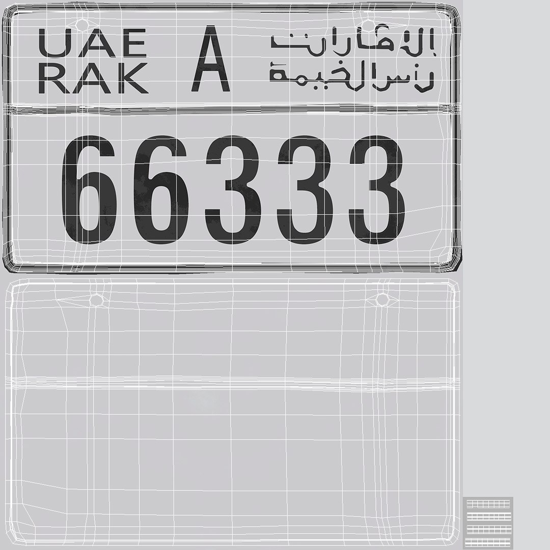 UAE Ras Al Khaimah Vehicle License Plate White 3D model https://p.turbosquid.com/ts-thumb/4W/aZ6fxG/NA/uae_ras_al_khaimah_vehicle_license_plate_white_009/jpg/1761614961/1920x1080/fit_q87/4f434fba195eb3d246c39ab22ad6e33139073204/uae_ras_al_khaimah_vehicle_license_plate_white_009.jpg