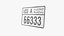 UAE Ras Al Khaimah Vehicle License Plate White