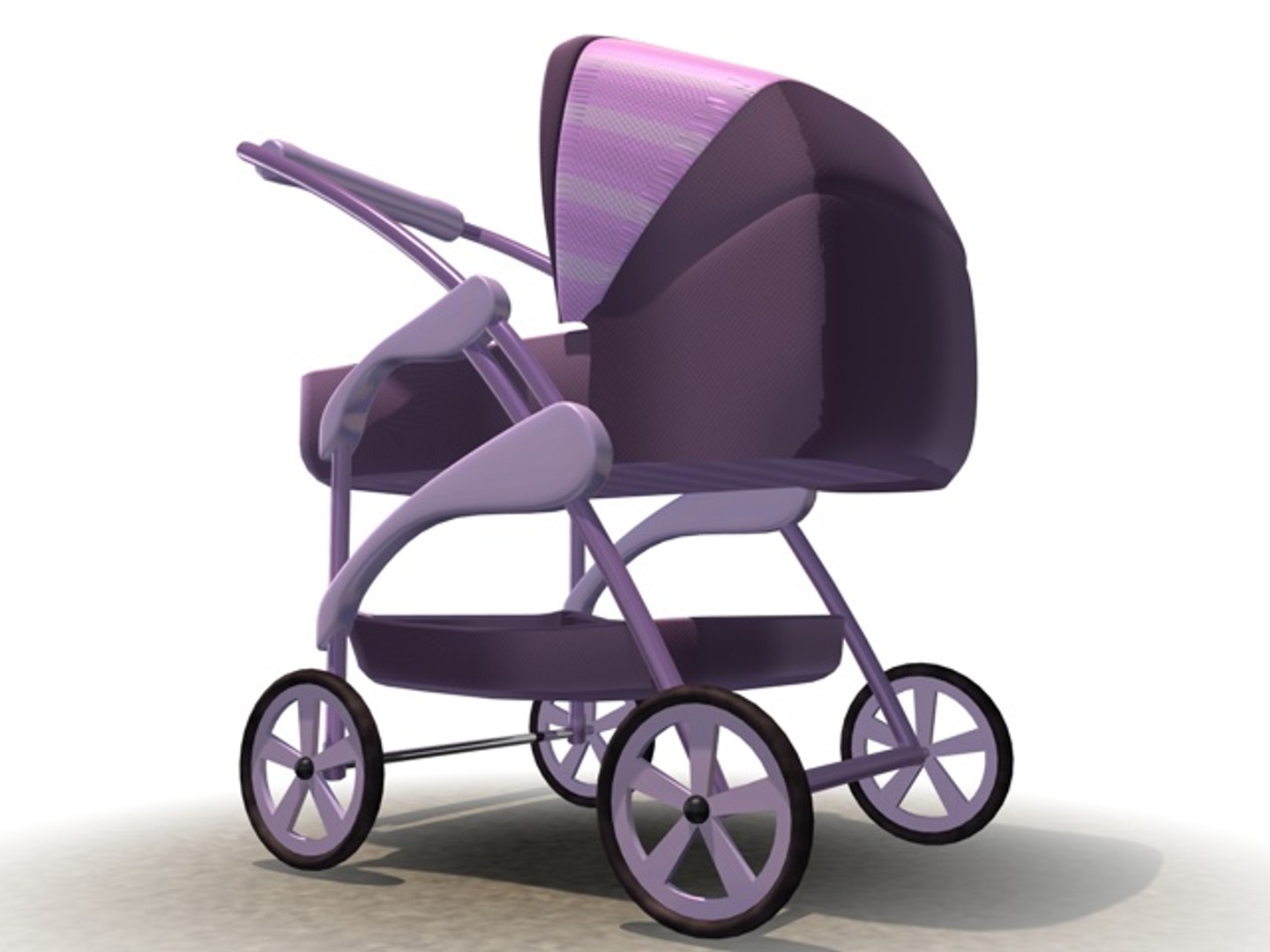 3d baby stroller model