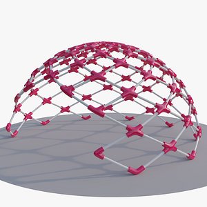 3D model Pipes Dome Playground Climber 01