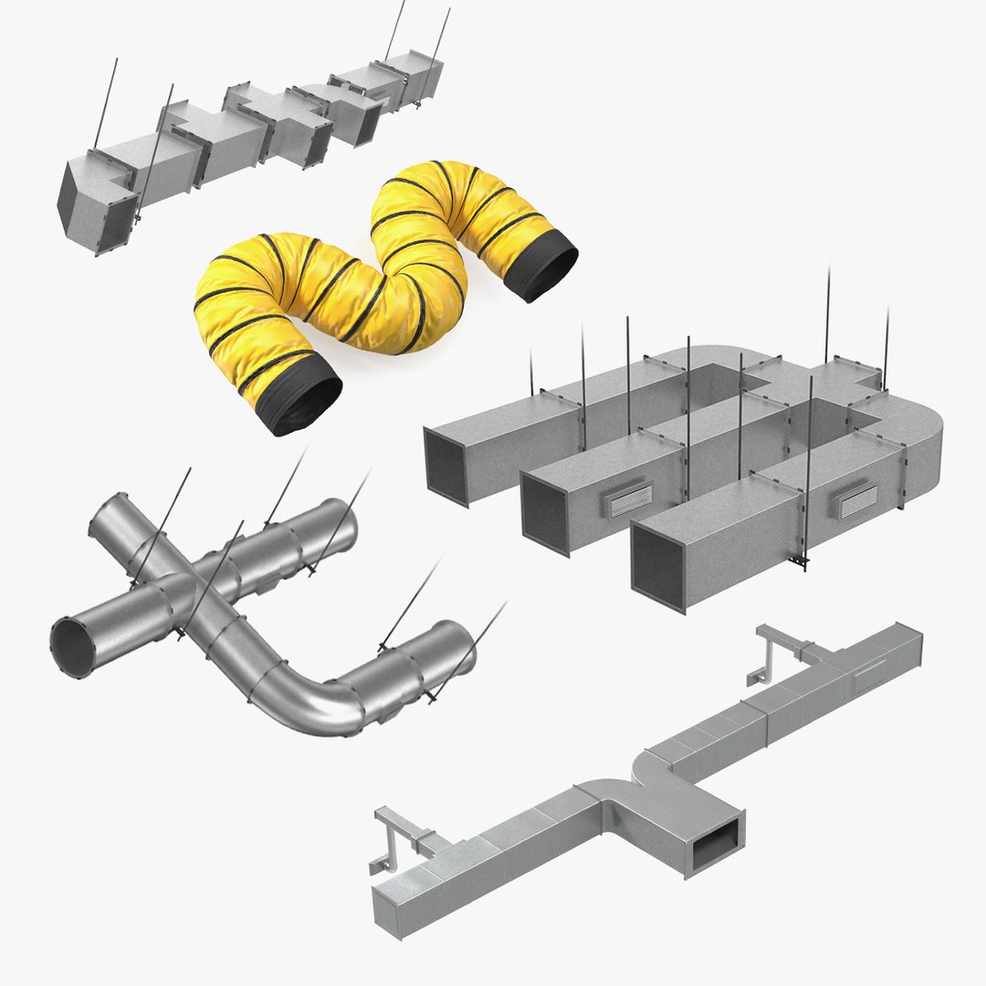 Air Conditioning Ductings Collection 3 3D model preview