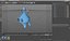 Water Drop Cartoon Lady Character Waving 3D Model