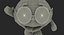 Water Drop Cartoon Lady Character Waving 3D Model
