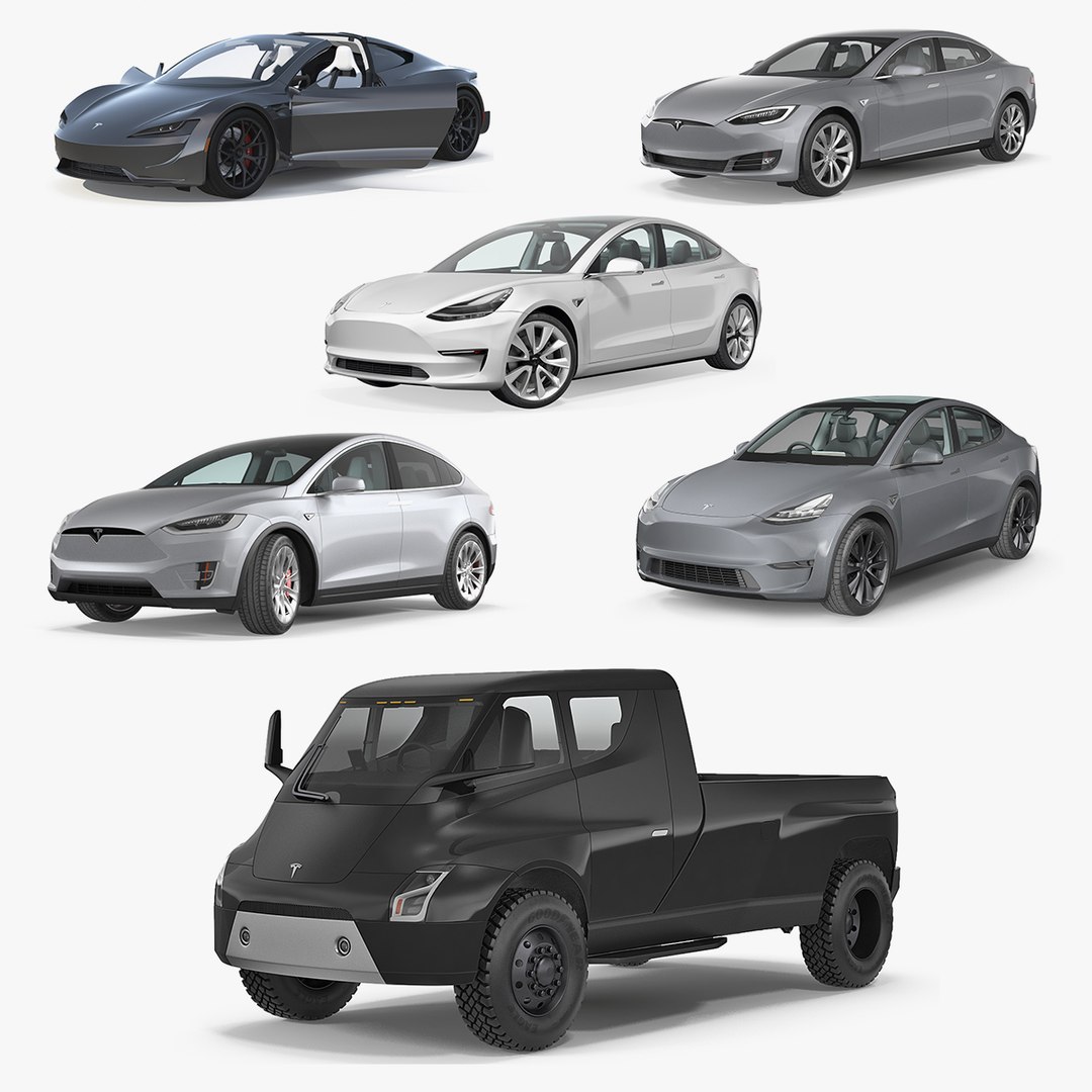 Tesla Cars 3D Models Collection 5 3D model preview